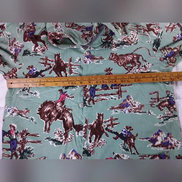 Nck & Nora Flannel Kurt Cobain Cowboy Pajamas Size Large - Picture 5 of 9